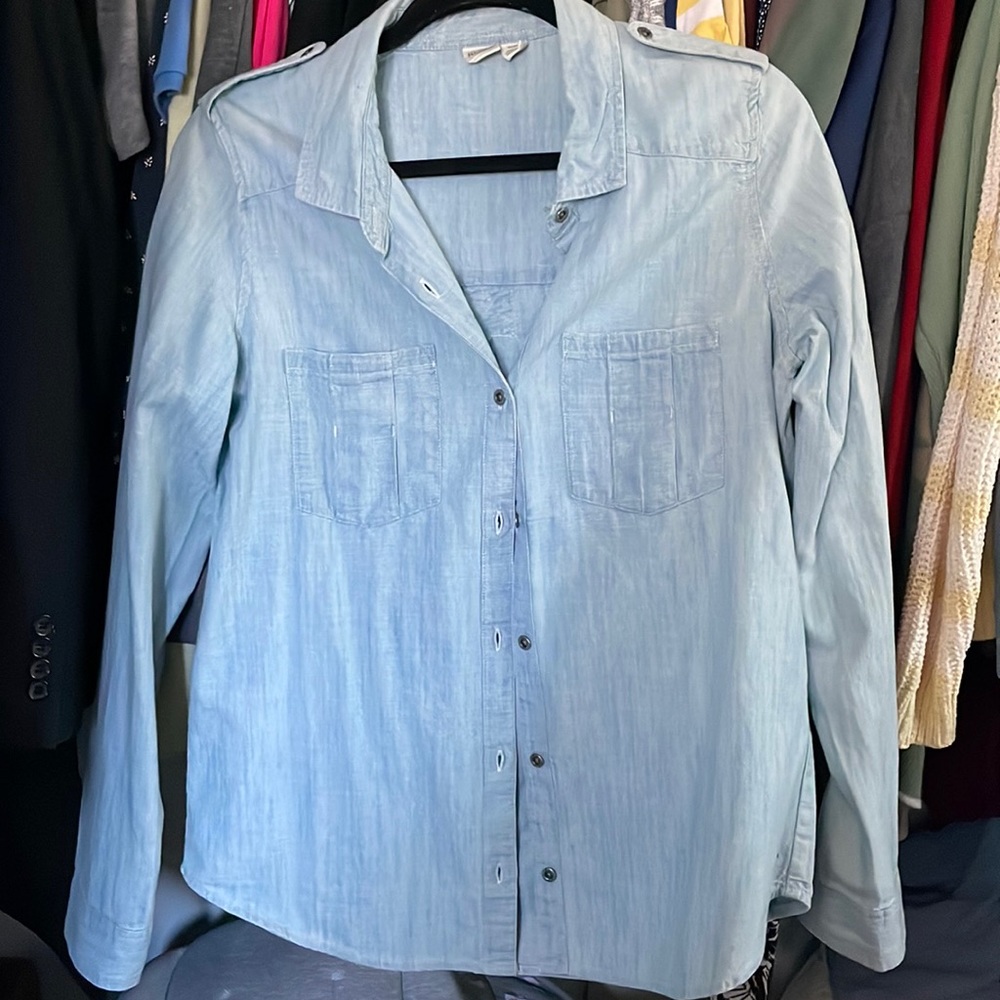 Used once Roxy Denim Button top